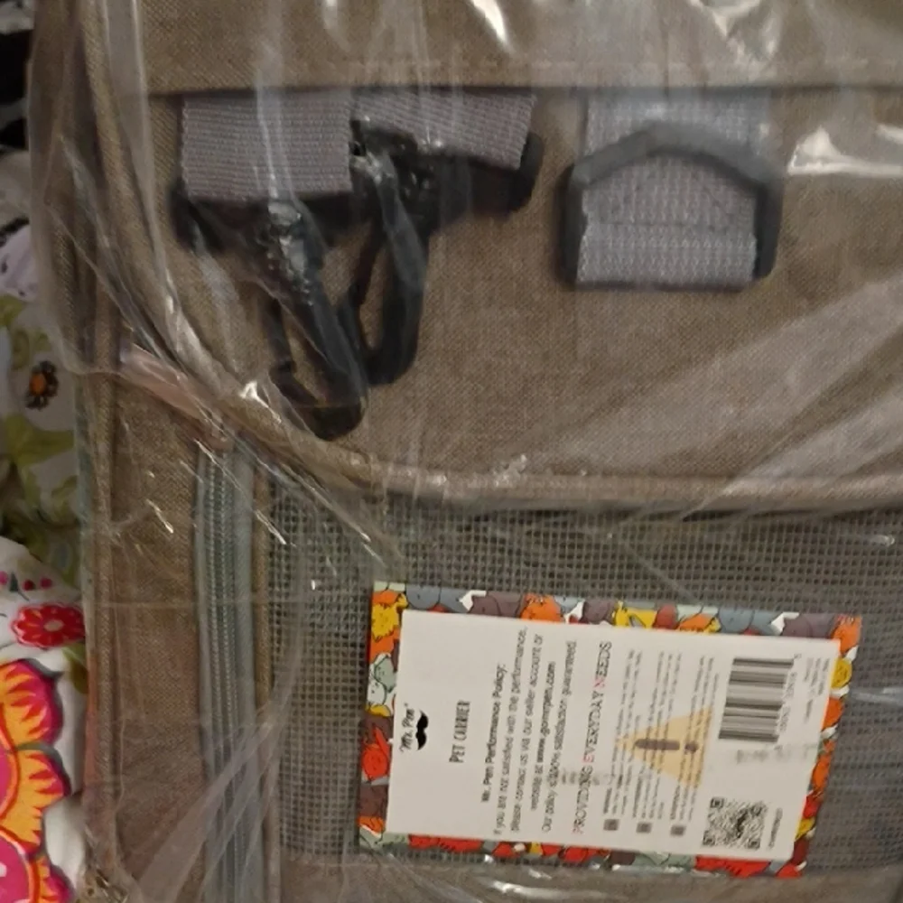Portable Gray Cat Carrier Travel Bag - Brand